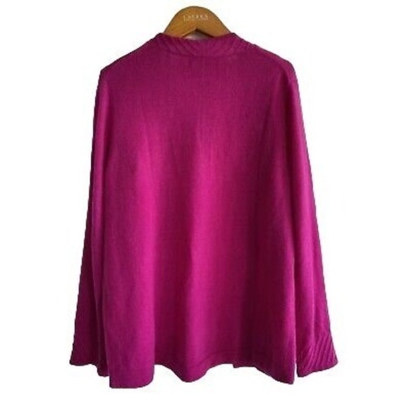 Charter Club Cashmere Open-Front Short Cardigan Fuchsia Flirt PS - Picture 2 of 2